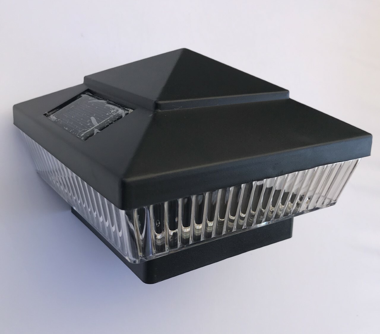10-Pk Black Solar LED Cap Light For 4"x4"/5"x5"/6"x6" Wood/PVC/Vinyl Fence Post gallery