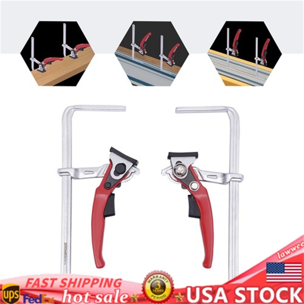 2PCS Saw Guide Rail Ratchet Clamp Track Saw Clamping Force Max 485lbs ﻿ gallery