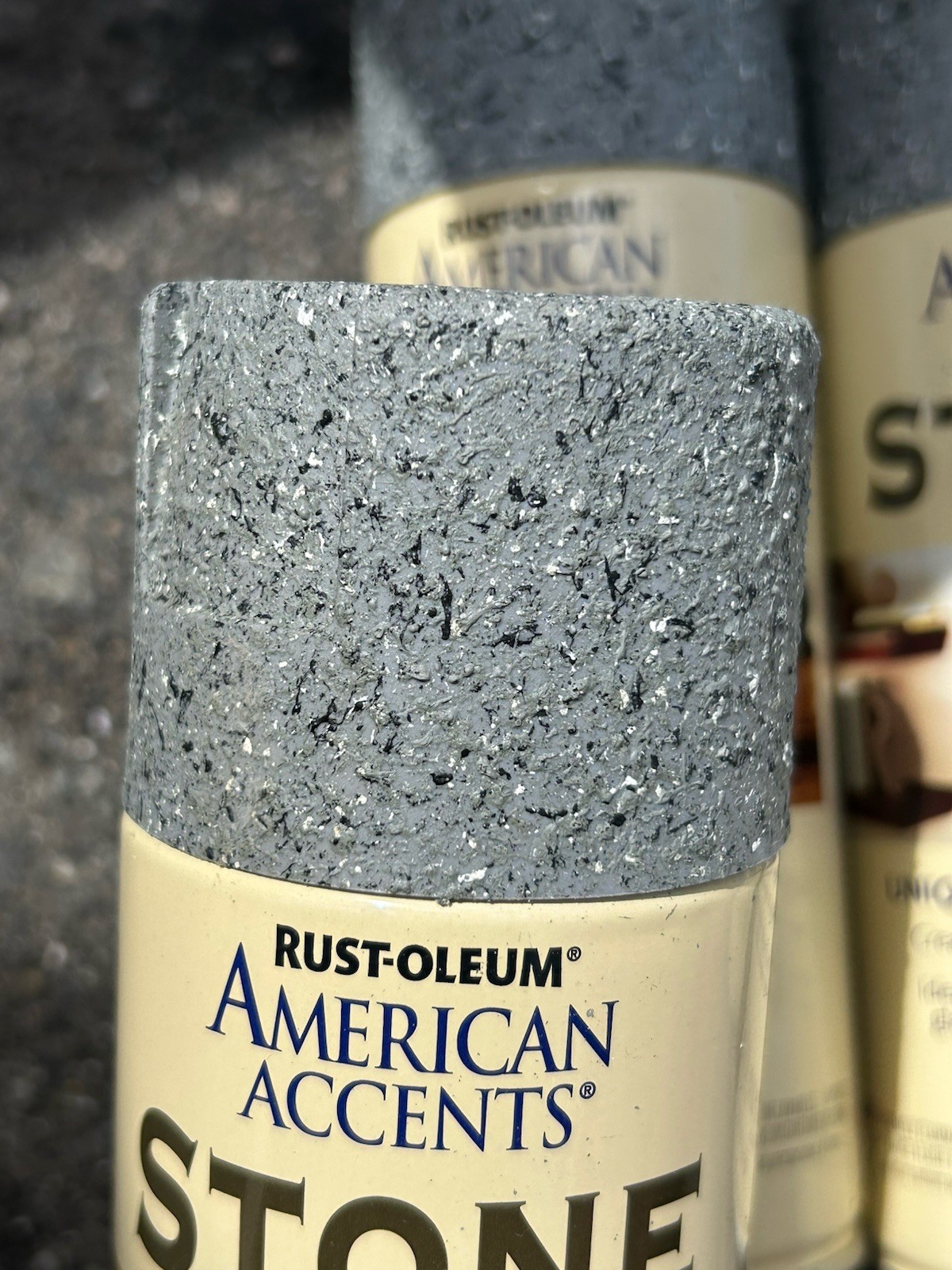 Rust Oleum American Accent Gray Stone Spray Paint 12oz Textured Indoor Finish gallery