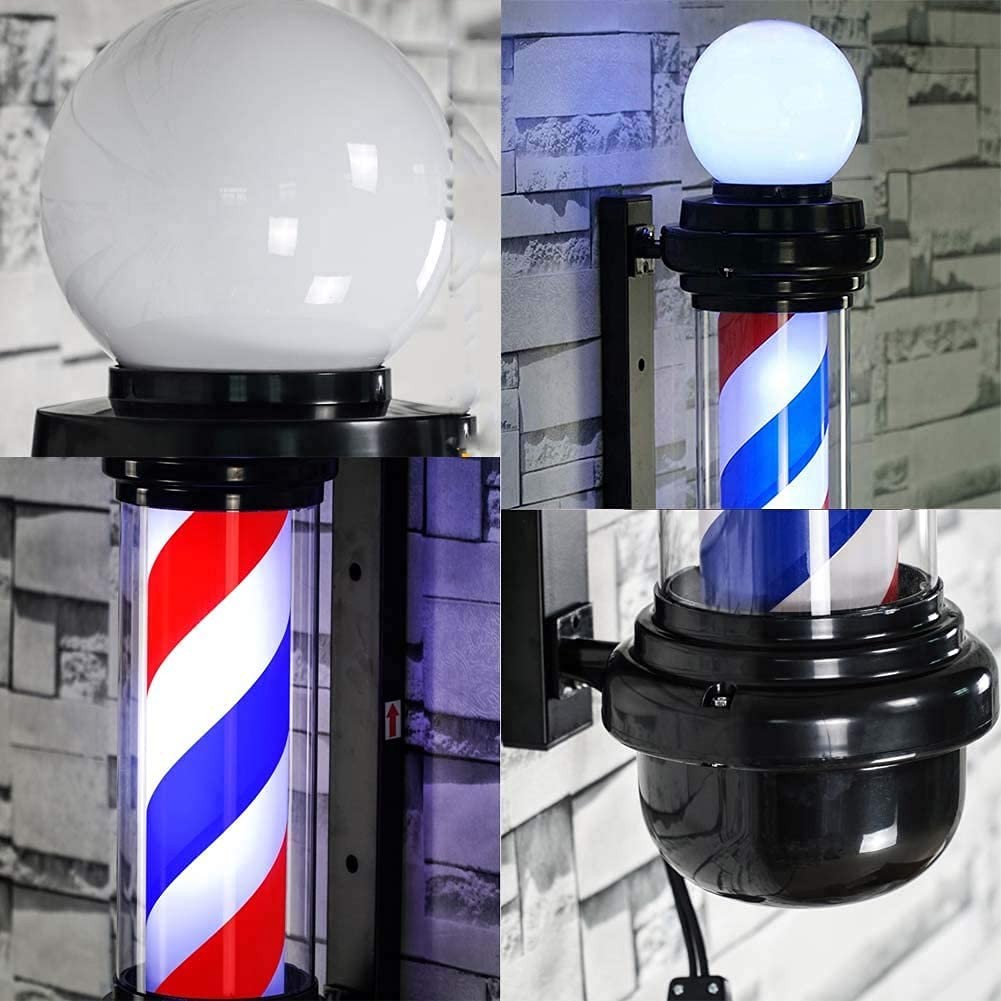 35 Inch Barber Pole Light, Classic Style Hair Salon Barber Shop Open Sign, Ba... gallery