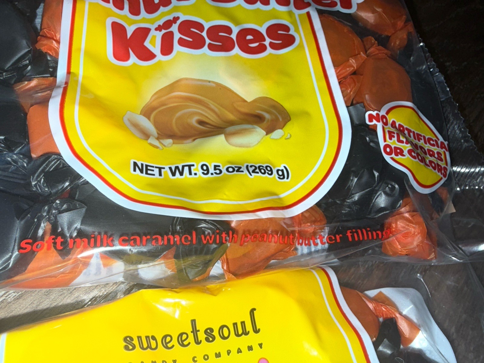 Peanut Butter Kisses ~ Sweetsoul Halloween Candy 2-Bags 9.5 oz Each ~ 08/2026 gallery