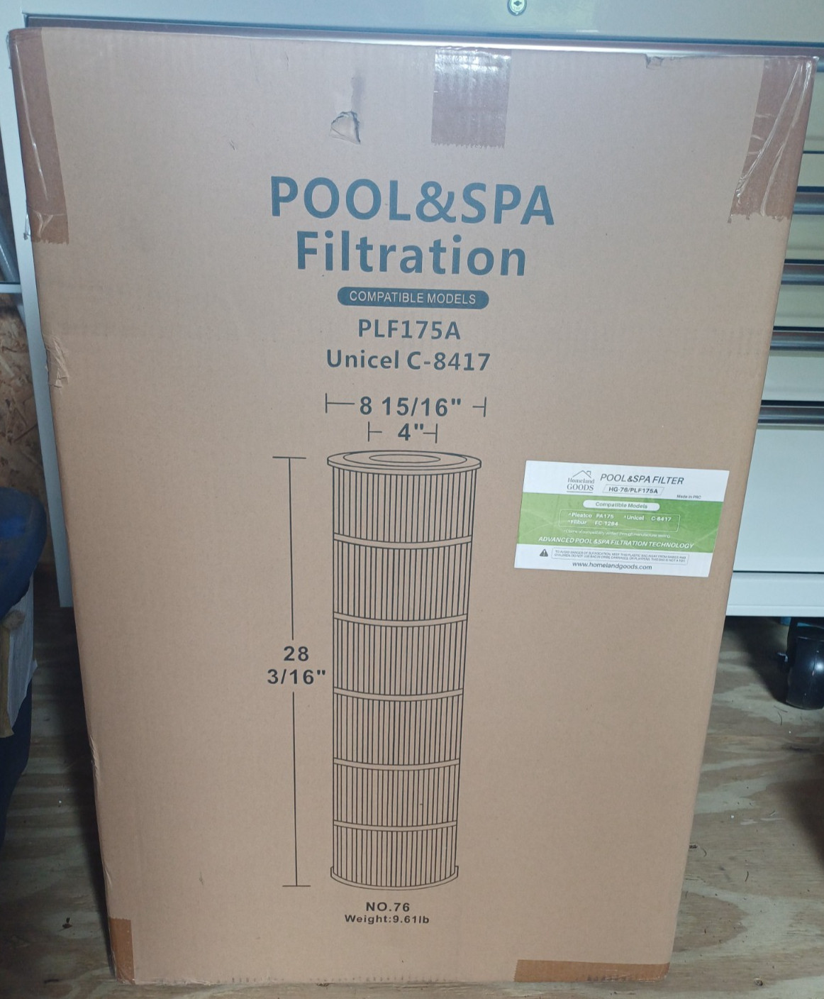 NEW 2 Pack Homeland Goods PLF175A Pool and Spa Filter PA175, FC-1294, C-8417 gallery