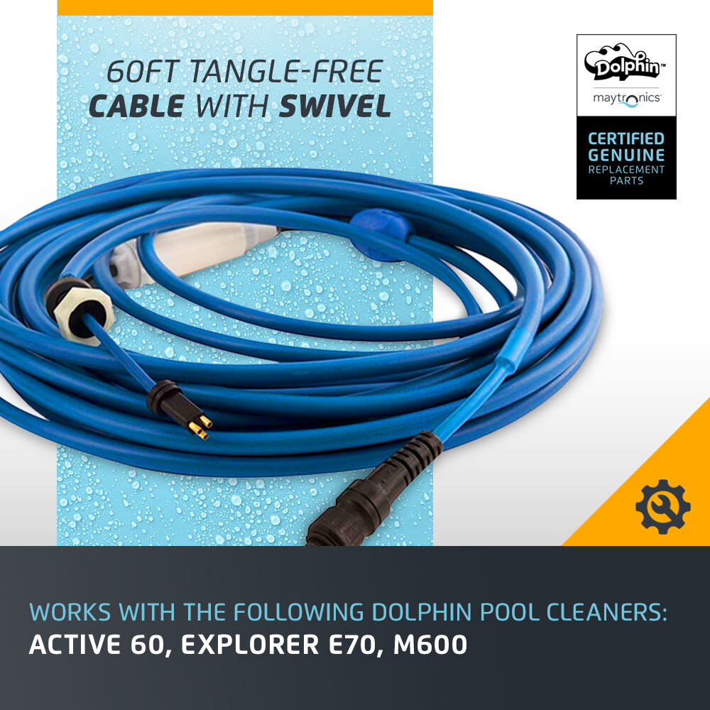 Dolphin Genuine Replacement Part Durable 60 FT Blue Cable with Swivel gallery