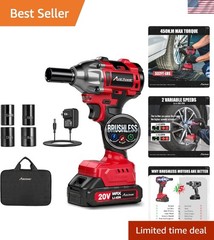 High-Performance 20V Cordless Impact Wrench – 4 Impact Sockets Included