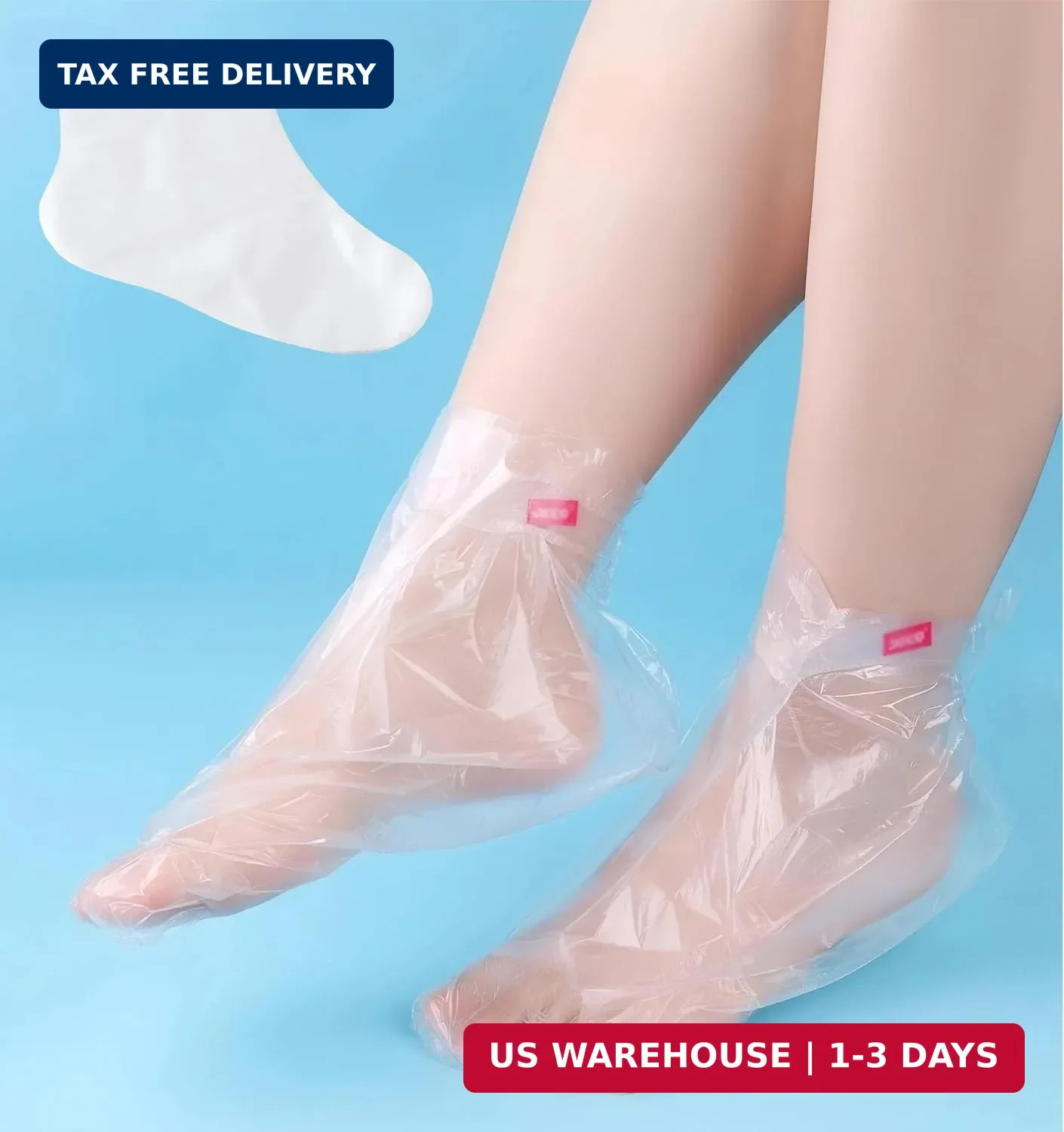 400-Pack Disposable Plastic Foot Covers for Feet - Leak-Proof Paraffin Wax Bath gallery