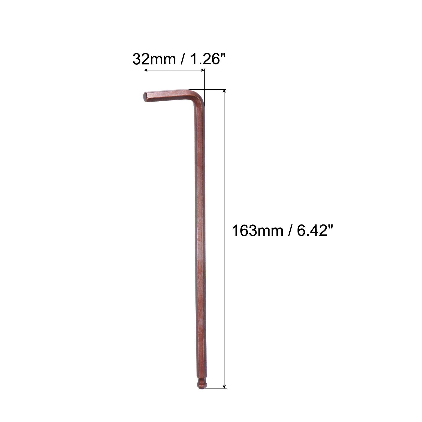 5mm Ball End Hex Key Wrench L Shaped Extra Long Arm S2 Steel Repairing Tool gallery