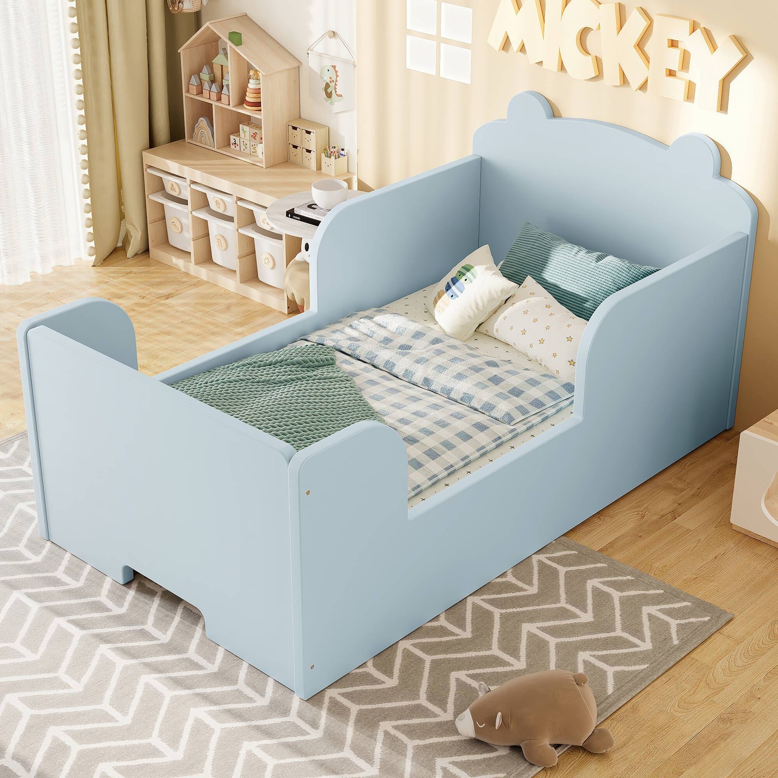 FUNIDEE Toddler Floor Bed Frame Toddler Bed Cot Bed for Boys & Girls Ages 3-6 gallery