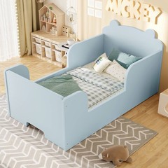 FUNIDEE Toddler Floor Bed Frame Toddler Bed Cot Bed for Boys & Girls Ages 3-6