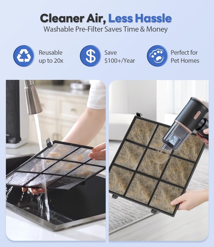 Air Purifier for Large Room HEPA Filter Odors Smoke Pets 2600 ft² Quiet gallery