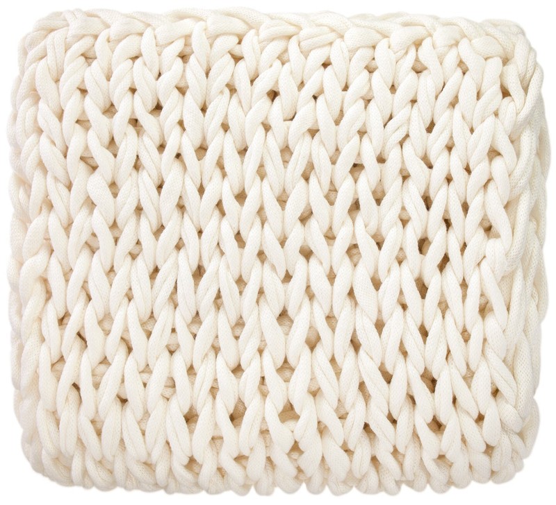 Delray Chunky Cable Knit Throw Blanket Cottage Hand Knitted Bedford Collections gallery