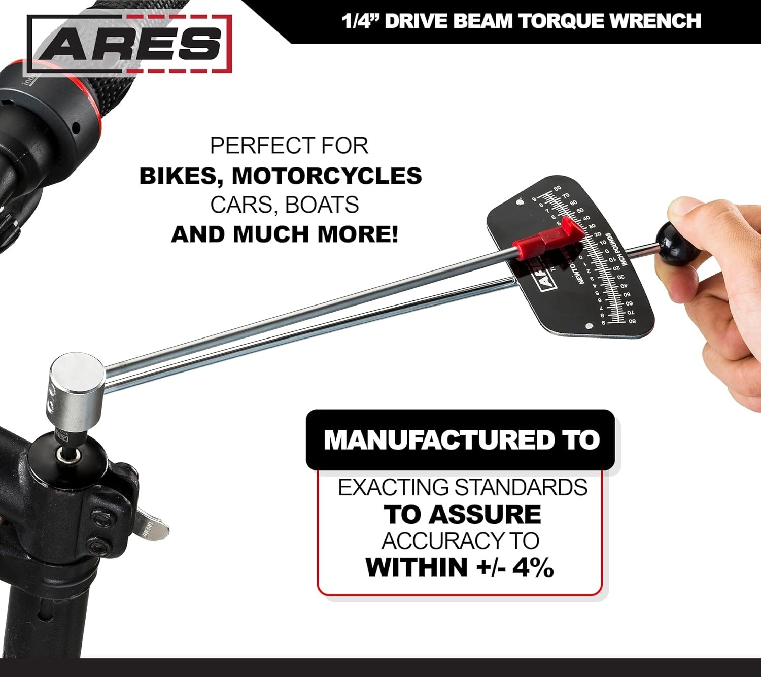 70213-1/4-Inch Drive Beam Torque Wrench - 0-80 Inch/Pounds and 0-9 Newton/Meter gallery
