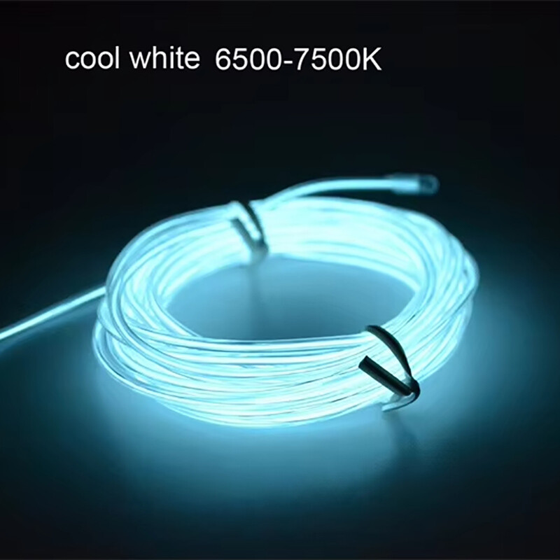 1m-5m El Wire String Light Flexible Led Neon Lights Luminous Camping Waterproof