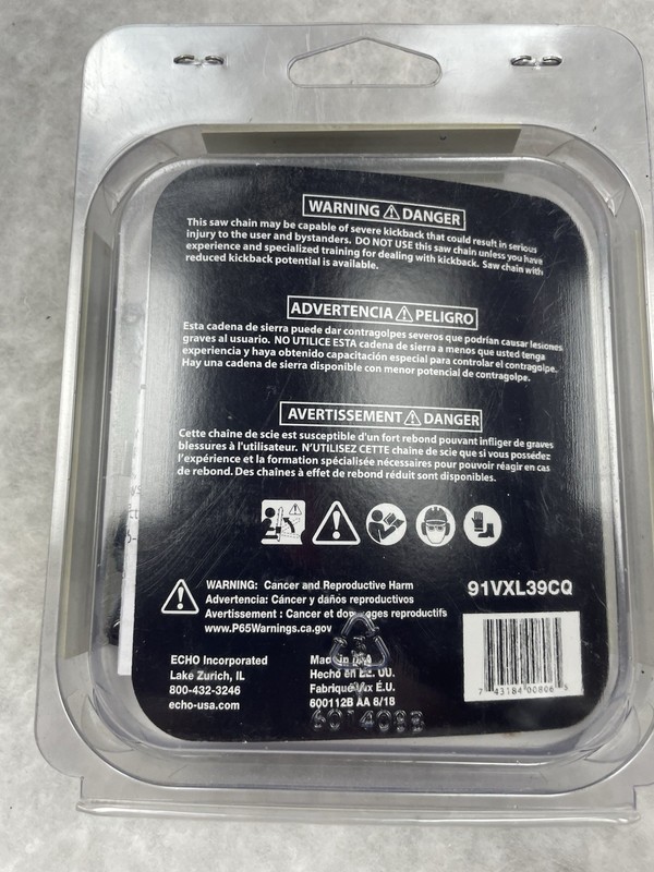 *OEM* Echo 10" Saw Chain Replacement 91VXL39CQ 3/8" LP New In Package 39 Links gallery