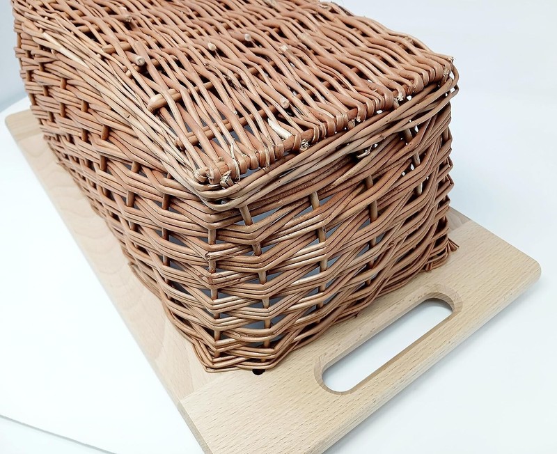 11 5/16" Width Pullout Wicker Baskets with Handles and Beechwood Frame & Runners gallery