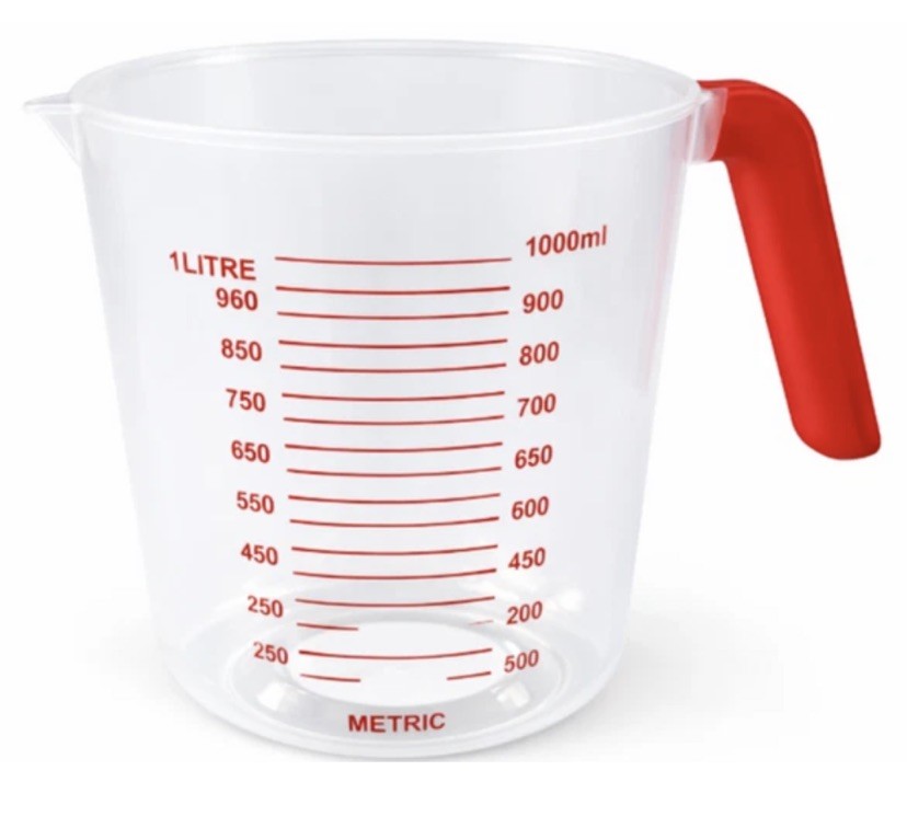 2 PACK Clear Plastic 4 Cup Measuring Cup with Red Handle – 32 oz Kitchen Measure gallery