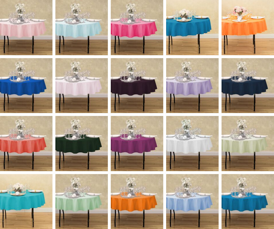 LinenTablecloth 70 in. Round Polyester Tablecloths, 30 Colors! Event & Wedding gallery