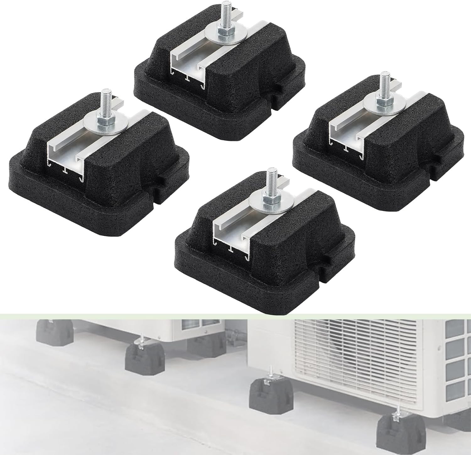 4 Pack Floor Mounting Base Kit for Mini Split Air Conditioner Condensers Heat... gallery