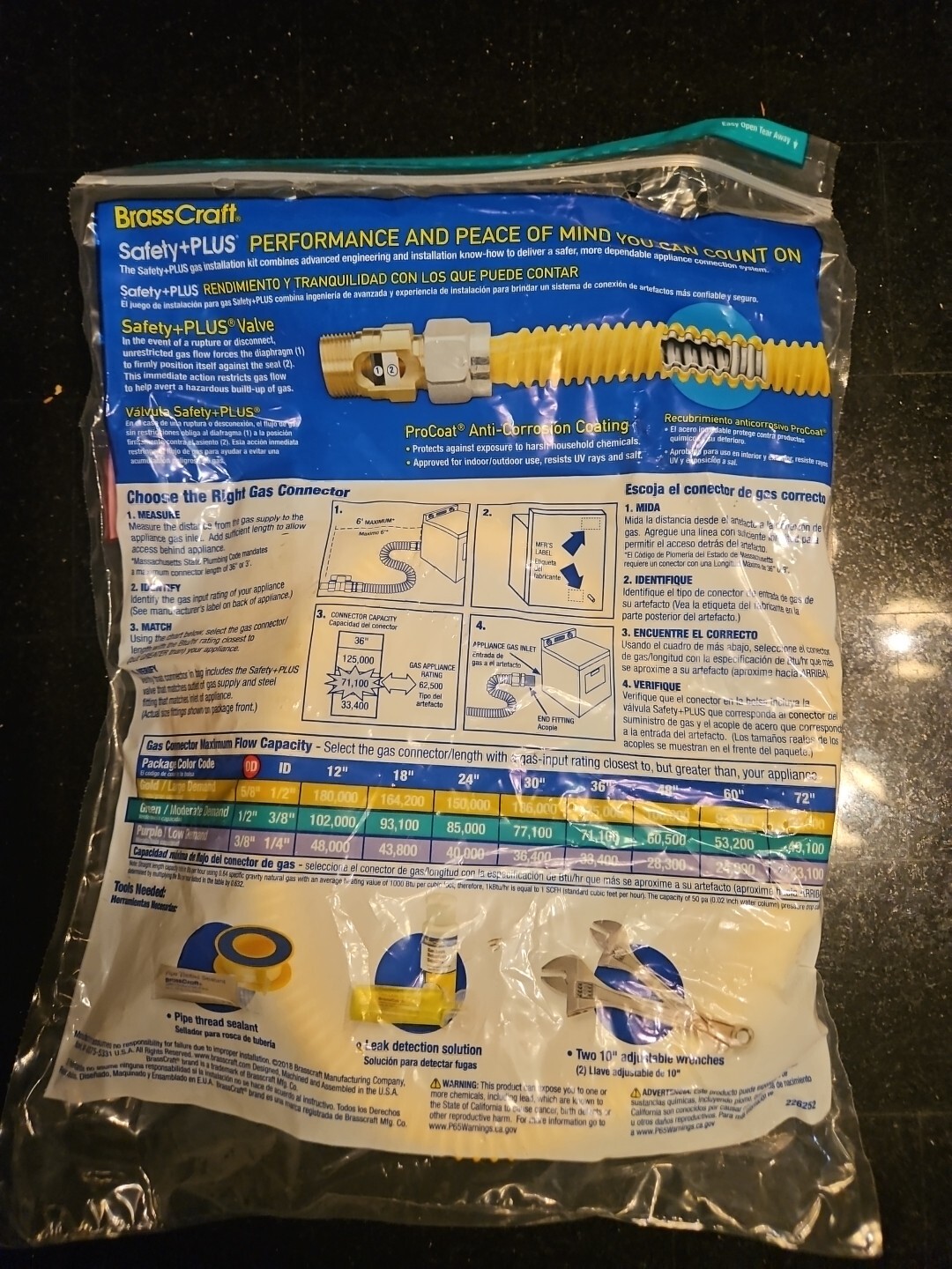 BrassCraft CSSD44-48 P 1/2" MIP x 1/2" MIP 48-Inch Gas Appliance Connector gallery