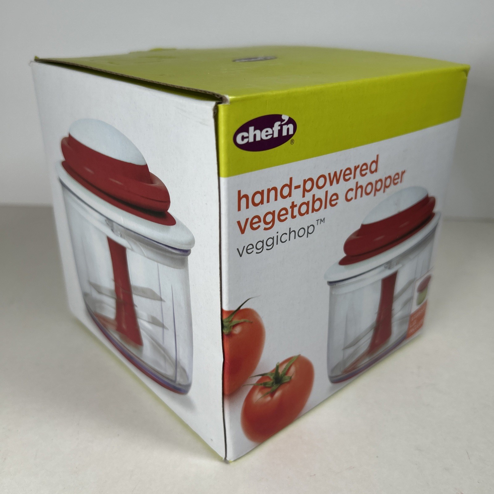 Chef’n Veggichop Hand-Powered Vegetable Chopper - 3.8 Cup Red Includes Lid *NIOB gallery