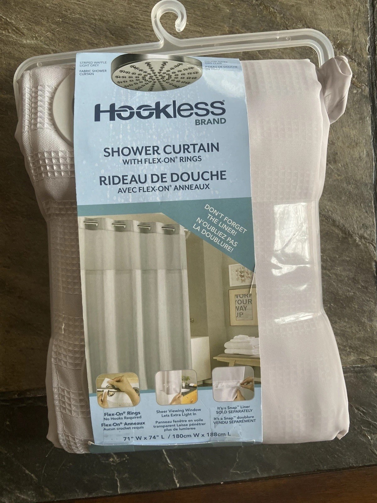 71x74 Sheer Curtain , With Flex On Rings,By Hookless Brand gallery