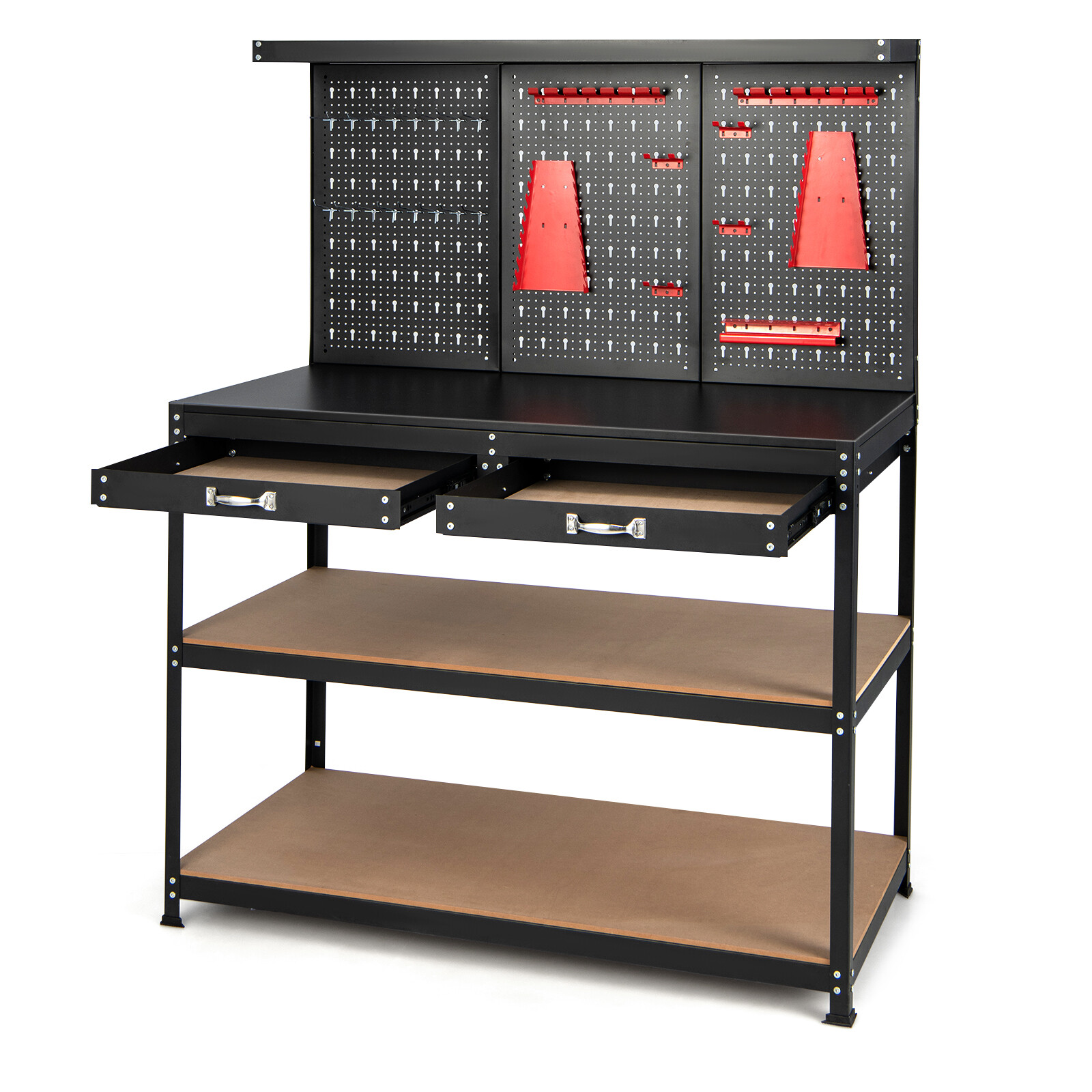 48 Inches Workbench Multipurpose Garage Worktable Tool Organizer with Pegboard gallery