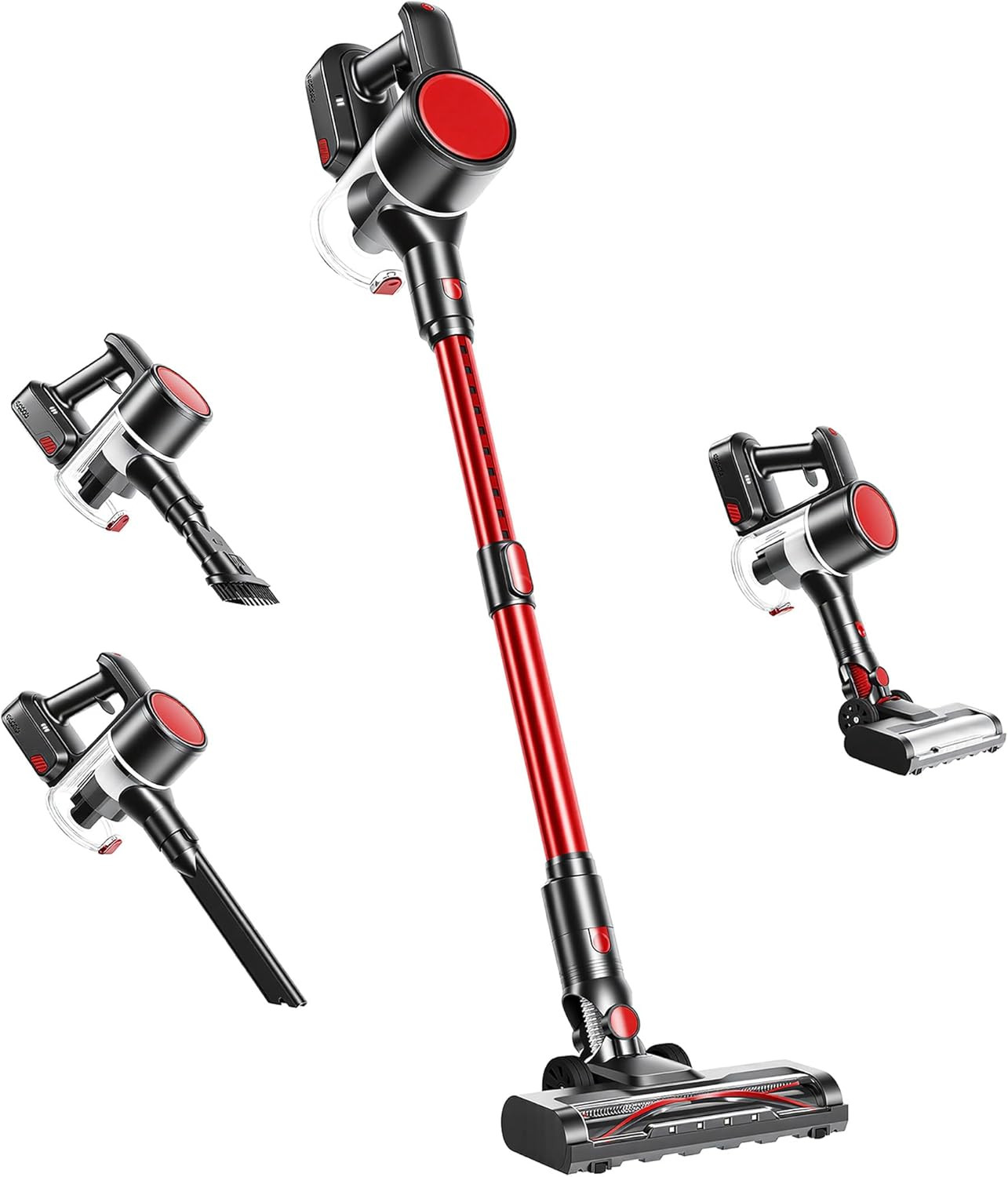 OLIXIS Cordless Vacuum Cleaner with Flexible Steering & Extendable Pole,3 Brush gallery