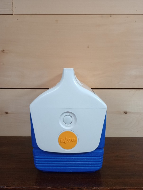 Vintage Igloo Mini Mate Small Lunchbox Cooler Yellow White Purple Teal gallery