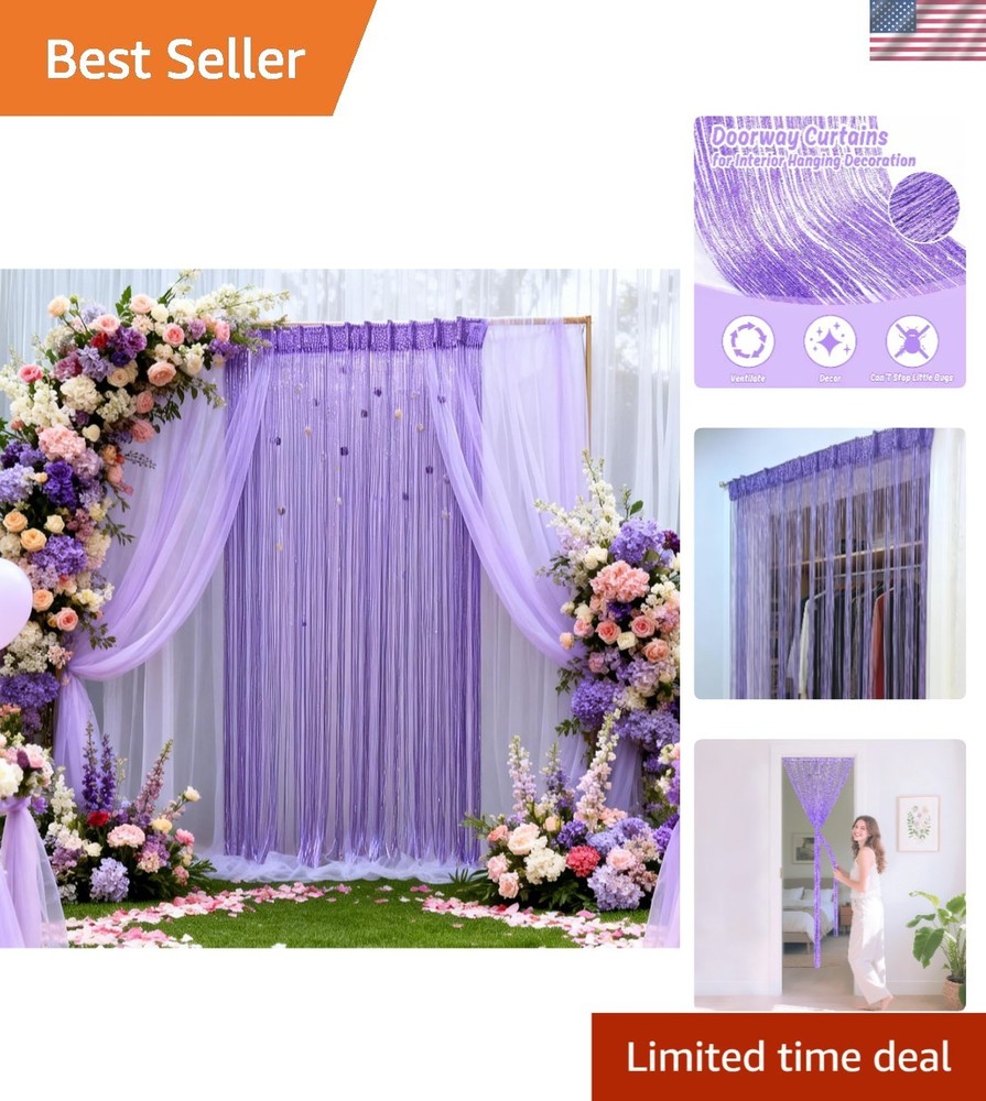 39x78in Decorative Sequin String Curtains - Effortless Boho Chic for Doorways