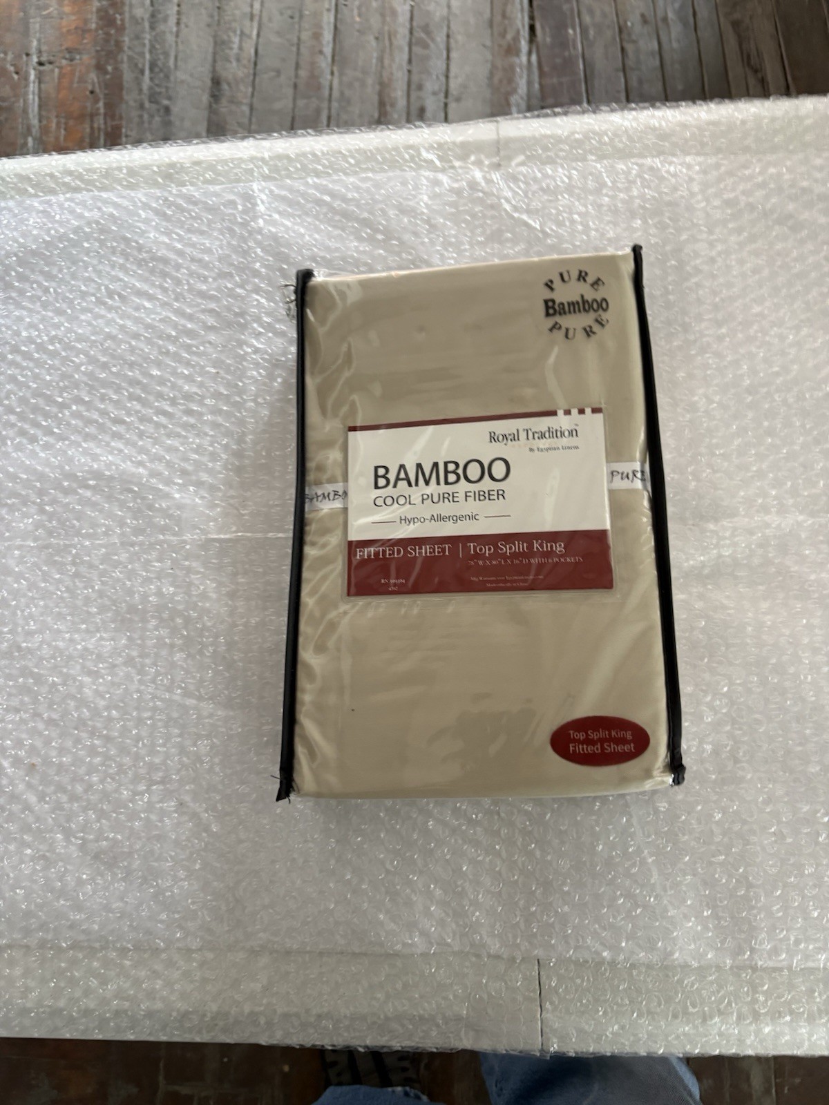 Egyptian Linens Royal Tradition Split King Fitted Sheet Pure Bamboo Brand New gallery