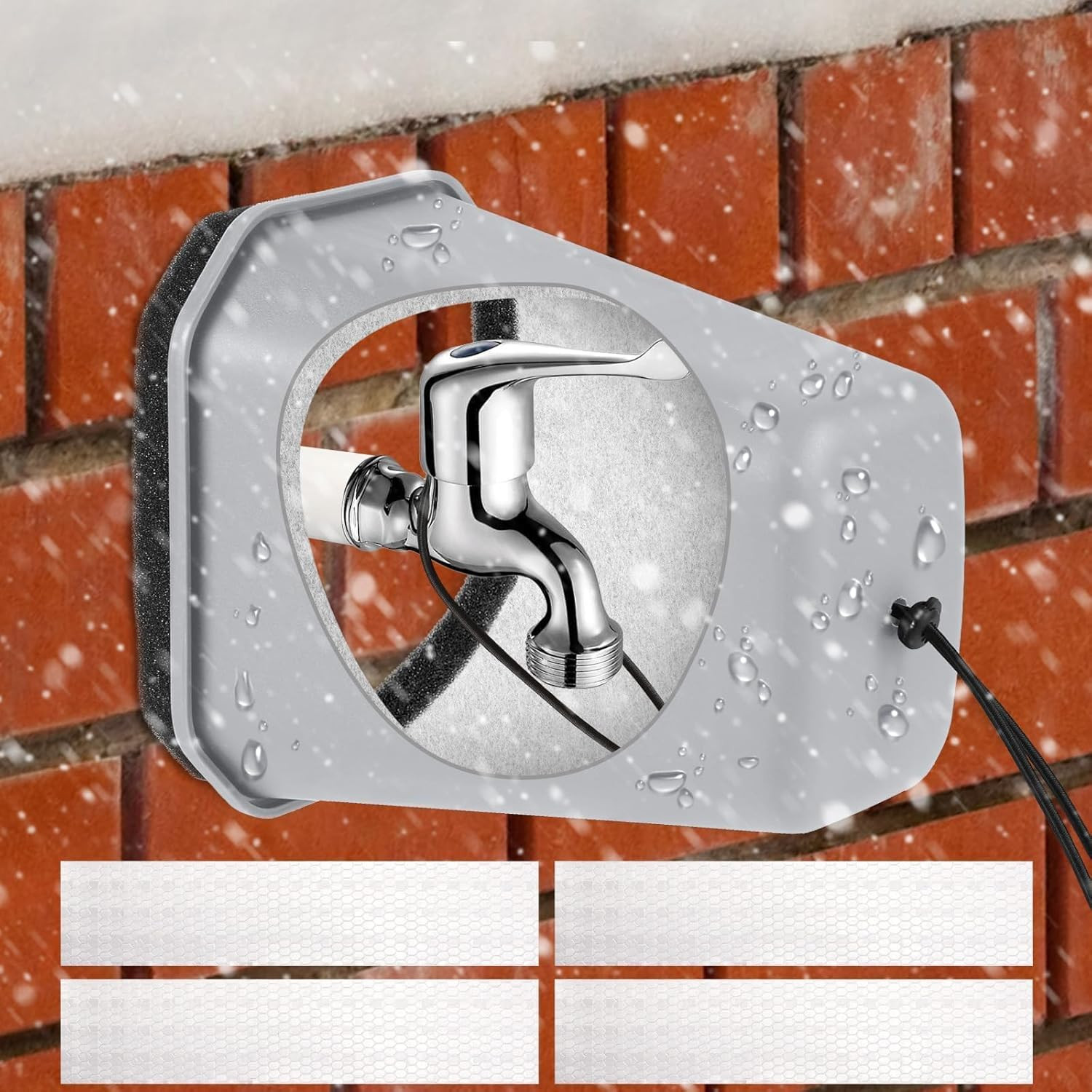 1 Pack Extra Large Outdoor Faucet Cover Winter Freeze Protection 8.5x7x5.5 in gallery