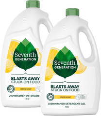 Seventh Generation Dishwasher Detergent Gel Lemon Scent 2 Pack for Sparkling Dis
