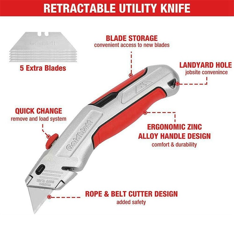 GOLDBLATT Molding Remover Tools Set Multi-tool Retractable Utility Knife Hammers gallery