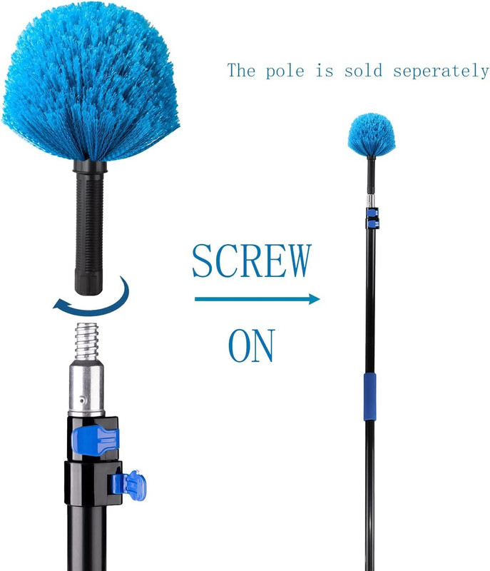 Screw on Cobweb Duster Brush Head | Spider Web Brush for Outdoor and Indoor Web gallery