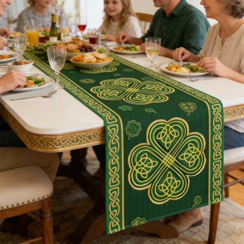 High Quality Fabric Table Runner For Irish Themed Parties gallery