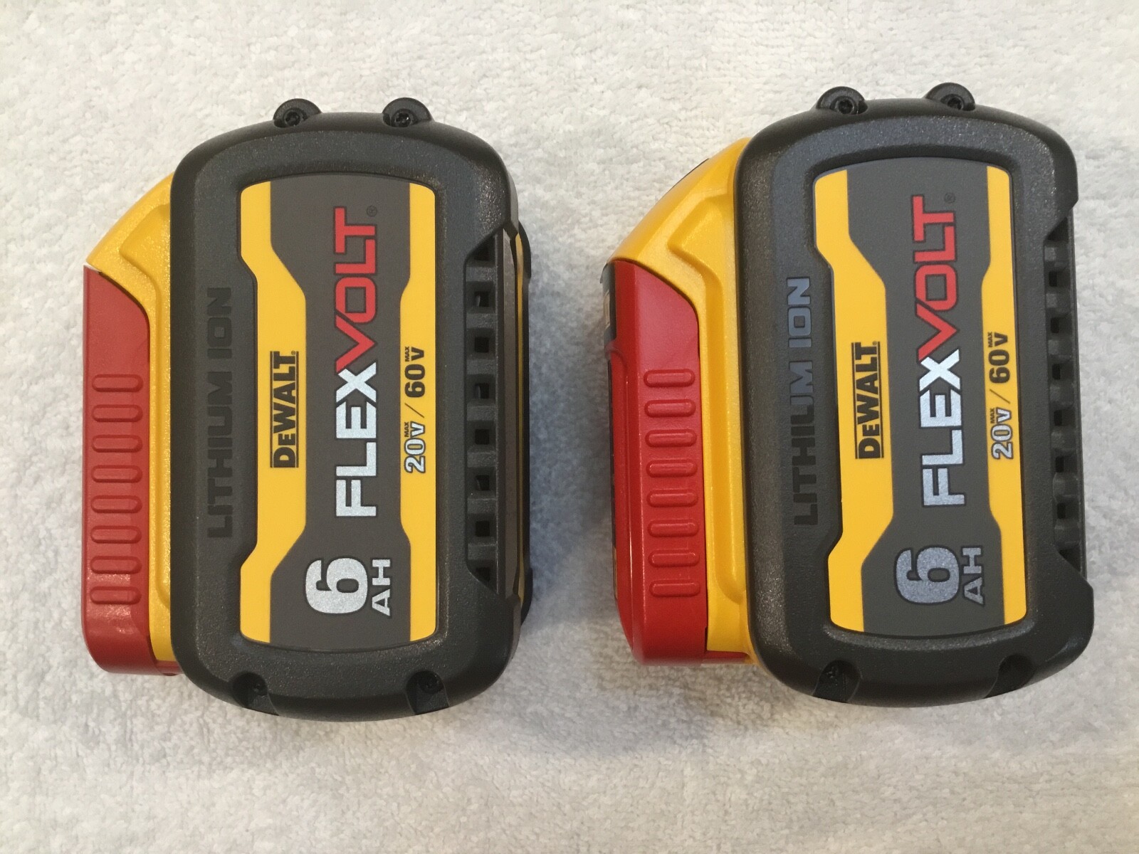 2 New Dewalt DCB606 Flexvolt 20V / 60V Max 6.0Ah Lithium Ion Batteries DCB606-2 gallery