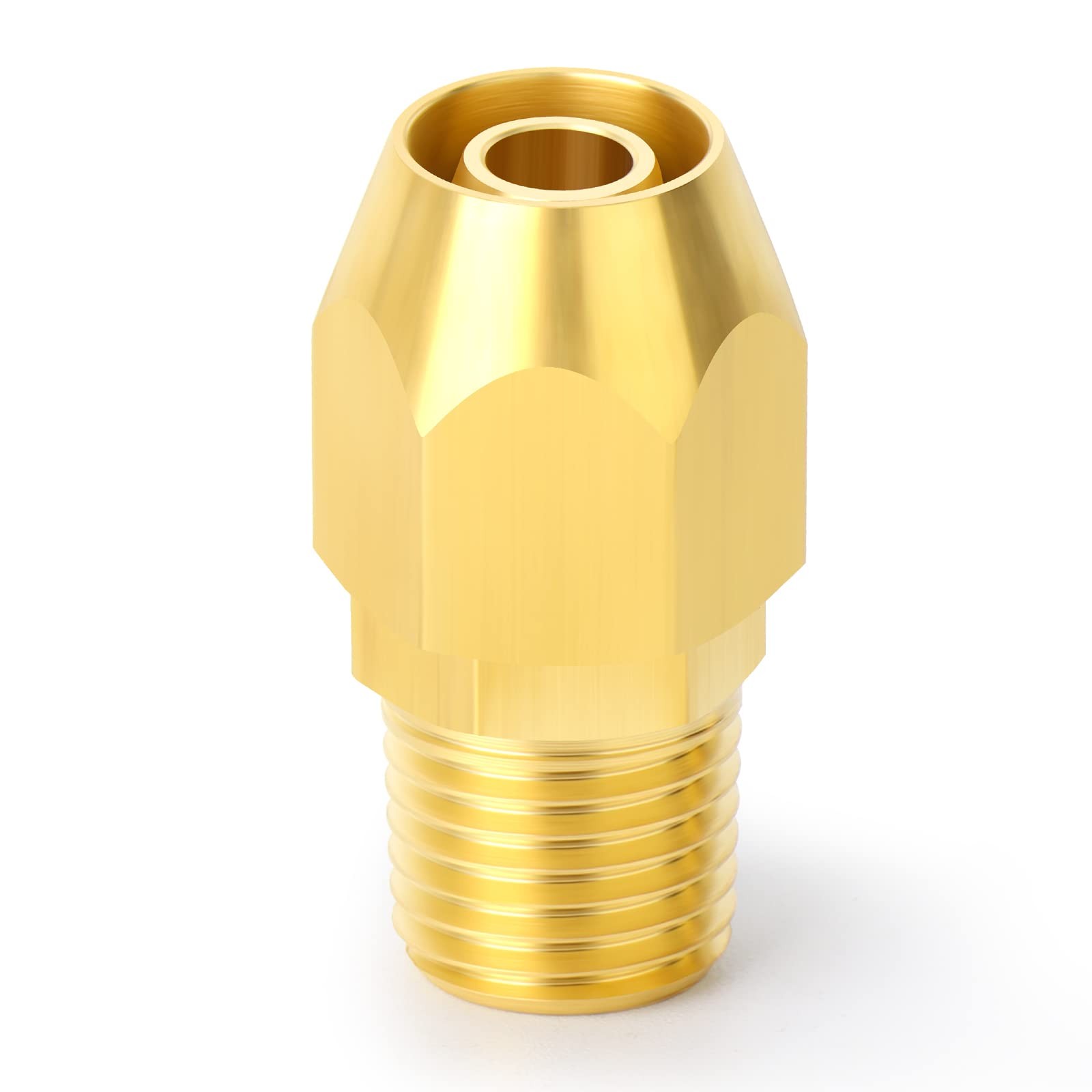 10PCS Brass Pneumatic Replacement Fitting, Reusable Hose End Repair Fitting 3/8" gallery