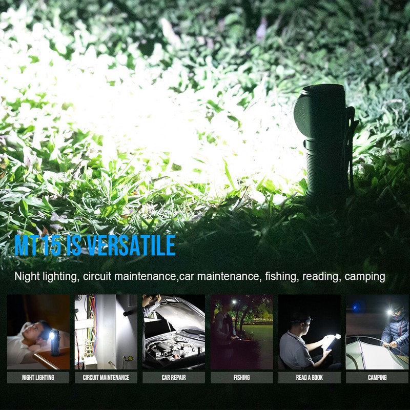 Trustfire MT15 1000Lumen LED Flashlight Rechargeable Magnet Waterproof EDC Torch gallery