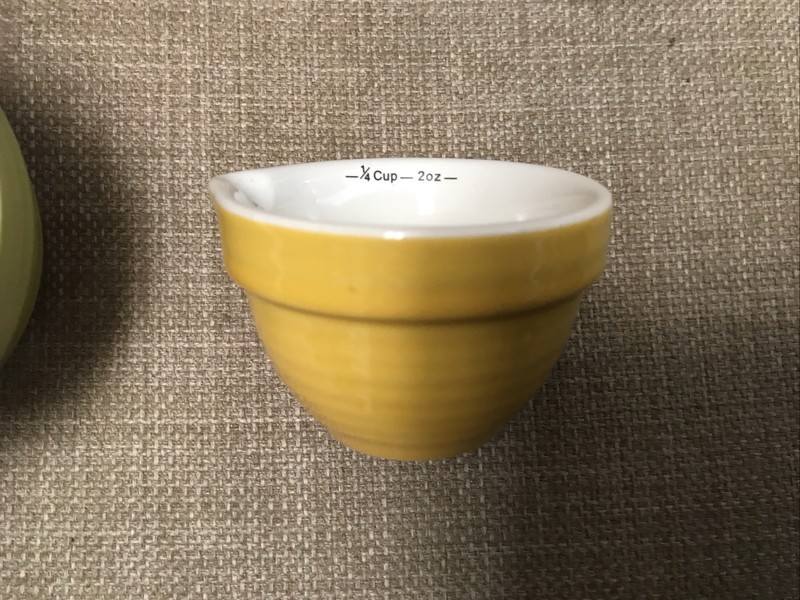 Creative Co-Op Measuring Cups Set Ceramic Nesting Red Blue Green Yellow Kitchen gallery