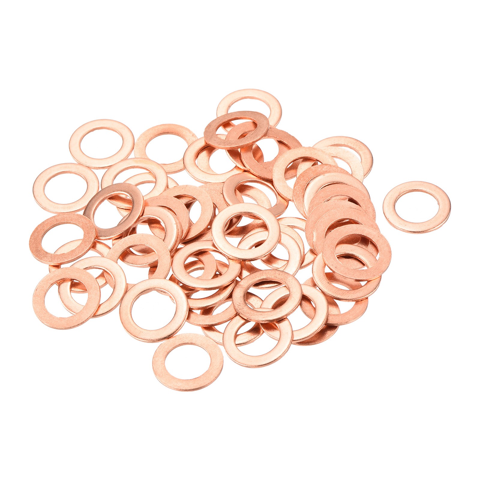 52 Pcs Flat Copper Washers 10x16x1mm Copper Flat Sealing Ring Washers gallery