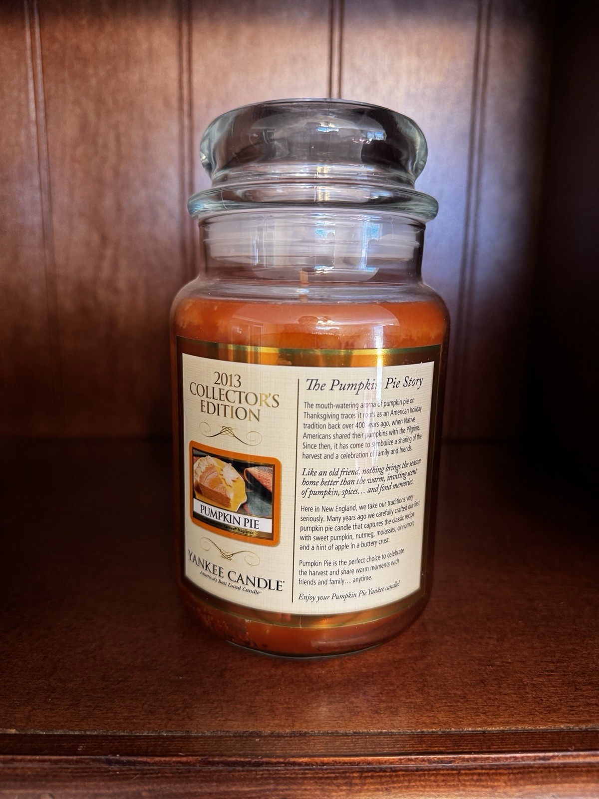 Yankee Candle Collector’s Edition Pumpkin Pie Large Jar 22oz - 2013 gallery