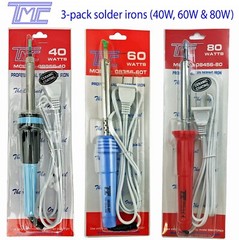 3-pack original TMC Soldering Irons 40W, 60W and 80W
