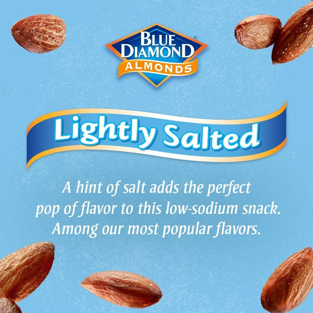 Blue Diamond Almonds Low Sodium Lightly Salted Snack Nuts, 16 Oz Resealable Bag gallery