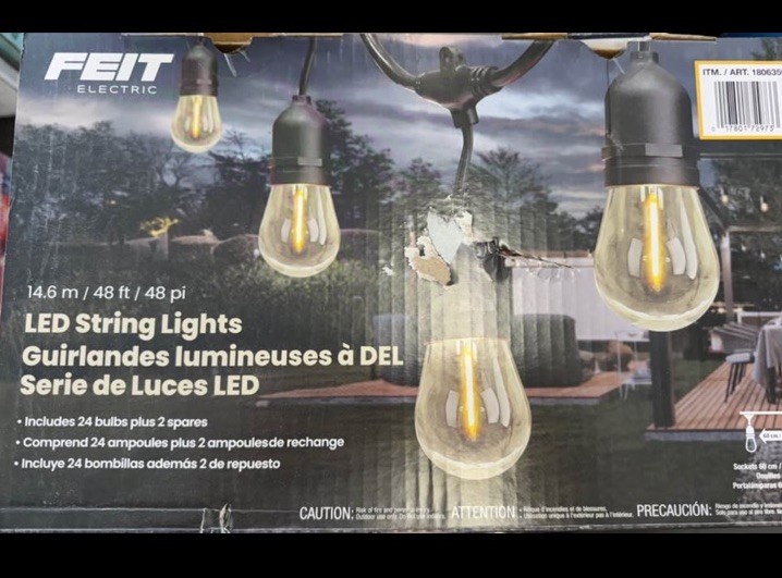 Feit Electric 48 ft LED String Lights - Indoor and Outdoor, 24 Bulbs, Waterproof gallery
