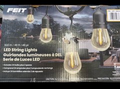 Feit Electric 48 ft LED String Lights – Indoor and Outdoor, 24 Bulbs, Waterproof