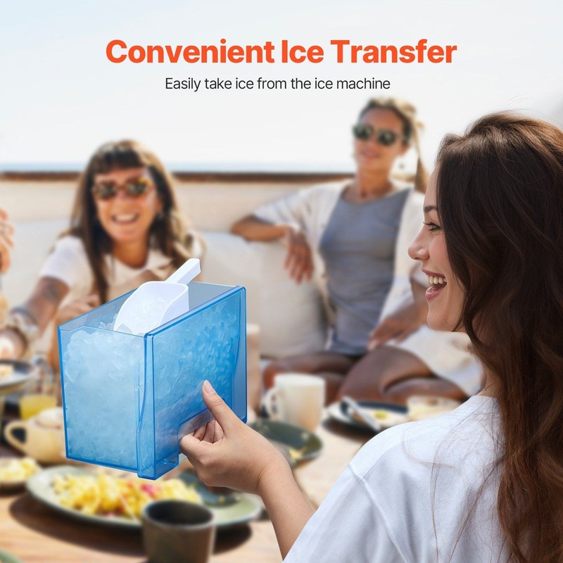 33lb Daily Chewable Ice Maker, Stainless Steel Body, Visual Monitor, Portable gallery