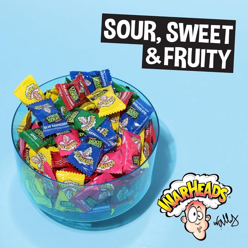 Warheads Extreme Sour Assorted Mix Flavors, Bulk Nostalgia Hard Candy (4 Pounds) gallery