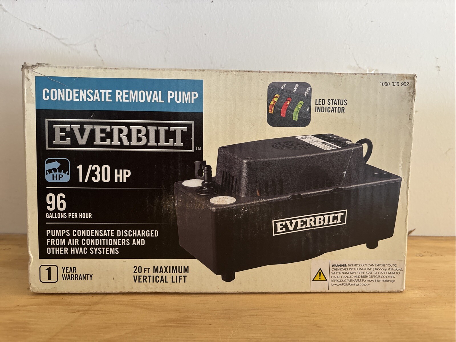 condensate removal pump 1/30HP 96GPH,Max 20ft. Brand New In Box gallery
