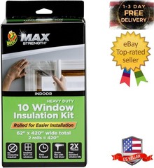 Window Insulation Kit, Winter Window Standard Window – 10 Pack,62 In. x 420 In,C