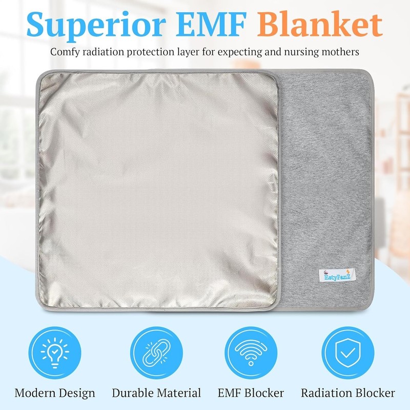 Gray Faraday Blanket EMF Blocking Radiation Shield Laptop Phone Home gallery