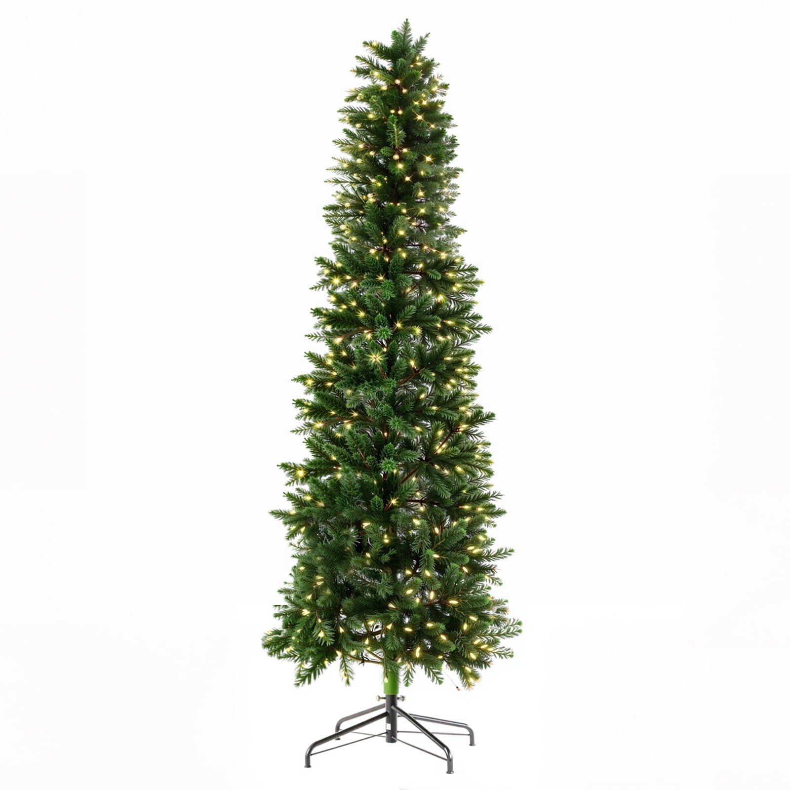 Fraser Fir Pencil Artificial Christmas Tree Pre-Lit Offering 8 Warm Light Modes gallery